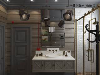 ванная комната, Diveev_studio#ZI Diveev_studio#ZI Industrial style bathroom