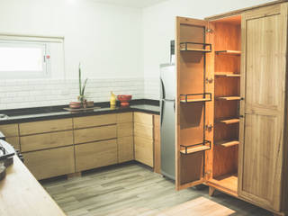 PROYECTO - Santa Rosa - Cocina, Mon Estudio Mon Estudio Kitchen units لکڑی Wood effect