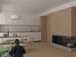 Rehabilitación integral de un bloque de viviendas, Okoli Okoli Living room لکڑی Wood effect