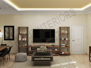 DLF, Tribuz Interiors Pvt. Ltd. Tribuz Interiors Pvt. Ltd. Salones de estilo moderno