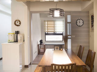 │麗緻洪宅│, 宜濬設計有限公司 宜濬設計有限公司 Eclectic style dining room Solid Wood Multicolored
