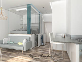 Monolocale a Milano, Letizia Alessandrini - Yacht & Interior Design Letizia Alessandrini - Yacht & Interior Design Modern Living Room