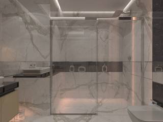 H.K EVİ BANYO UYGULAMASI , AKSESUAR DESIGN AKSESUAR DESIGN Modern style bathrooms Glass