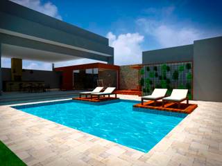 Área de lazer residencial, Fávero Arquitetura + Interiores Fávero Arquitetura + Interiores Gartenpool