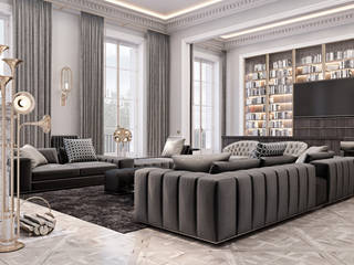 Просторные апартаменты на берегу Сены., Виталий Юров Виталий Юров Classic style living room