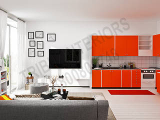 Princeton, Tribuz Interiors Pvt. Ltd. Tribuz Interiors Pvt. Ltd. Salones de estilo moderno