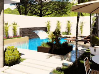 homify Giardino con piscina