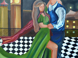 Purchase “Dancing Lovebirds” Oil Painting at Indian Art Ideas, Indian Art Ideas Indian Art Ideas ІлюстраціїКартини та картини