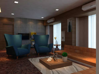 Pune Residence, DesignTechSolutions DesignTechSolutions Living room