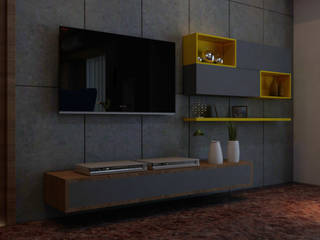 Pune Residence, DesignTechSolutions DesignTechSolutions Nowoczesny salon