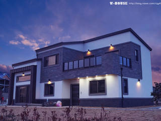 익산 임상리 50평형 ALC주택, W-HOUSE W-HOUSE Country house Concrete