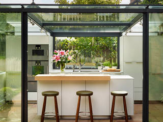 Glass box extension on thatched cottage, Kitchen Architecture Kitchen Architecture Kitchen units