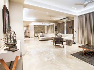 APARTMENT - RATNAKAR CALEDONIA , DESIGNER'S CIRCLE DESIGNER'S CIRCLE Asian style living room