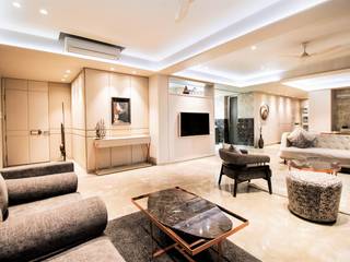 APARTMENT - RATNAKAR CALEDONIA , DESIGNER'S CIRCLE DESIGNER'S CIRCLE Asian style living room