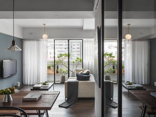 寧靜北歐, 沐光植境設計事業 沐光植境設計事業 Scandinavian style living room Wood effect