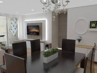Sala , Naromi Design Naromi Design Klassische Wohnzimmer Holz Weiß