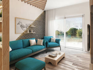 Private Apartment, H9 Design H9 Design Industrial style living room