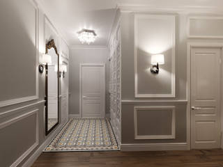 Квартира в ЖК Лобачевский, MonDesign MonDesign Couloir, entrée, escaliers classiques