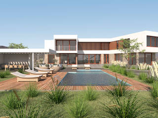 Vivienda La Chimba, Uno Arquitectura Uno Arquitectura Garden Pool Concrete Multicolored