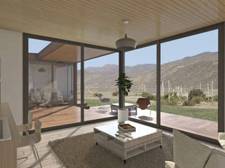 Vivienda Los Choros, Uno Arquitectura Uno Arquitectura Rustikaler Balkon, Veranda & Terrasse Holz Braun