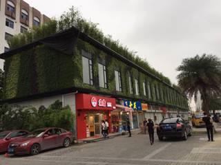 Vertical artificial garden design for exterior wall of stores, Sunwing Industrial Co., Ltd. Sunwing Industrial Co., Ltd. Walls Plastic