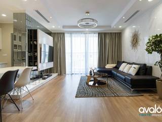 Căn hộ Park Hill ấm cúng và tiện dụng, CÔNG TY CỔ PHẦN NỘI THẤT AVALO CÔNG TY CỔ PHẦN NỘI THẤT AVALO Modern living room