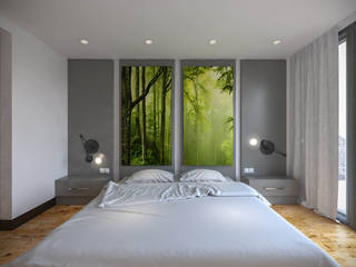 Kemerburgaz LIVERA Suites - Örnek Daire Tasarımı, Kolon Mimarlık - İçmimarlık Kolon Mimarlık - İçmimarlık İskandinav Yatak Odası