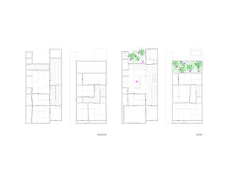 Moriguchi House, AMALGAMA AMALGAMA Living room Wood Wood effect