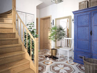 A Rustic and Country-Styled Home Entrance, TETE concept TETE concept