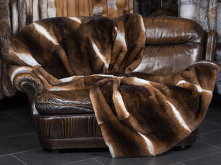 Castor Rexkanin Pelzdecke, Lars Paustian - International Fur Lars Paustian - International Fur Modern living room Fur White