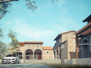 โครงการรีสอร์ทชั้นเดียว, fewdavid3d-design fewdavid3d-design Mediterranean style balcony, veranda & terrace