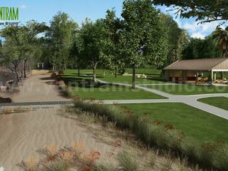 Recreation Area, River side Architecture Rendering Ideas by Yantram architectural planing companies Mexico city, Yantram Animation Studio Corporation Yantram Animation Studio Corporation غرف اخرى أسمنت