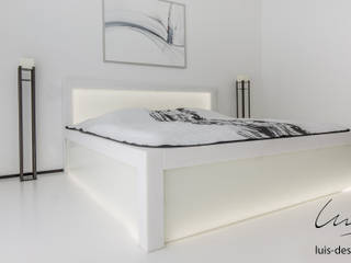 luxury semiprecious marble bed, Luis Design Luis Design Minimalist bedroom Quartz