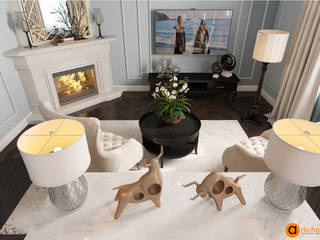 Beyond fashion and time, Artichok Design Artichok Design Classic style living room Blue