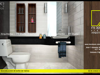 Baño de Visitas - Ilo Moquegua - Cel. 925389750, F9.studio Arquitectos F9.studio Arquitectos Modern bathroom Granite