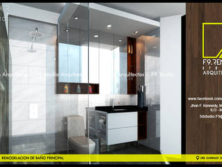 REMODELACION DE BAÑO PRINCIPAL cel. 925389750, F9.studio Arquitectos F9.studio Arquitectos Modern bathroom Granite