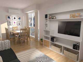 Obra Ricardo Gutierrez - Diseño Integral Living comedor, Bhavana Bhavana Scandinavian style living room
