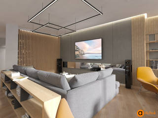 Multifaceted minimalism, Artichok Design Artichok Design Living room Grey