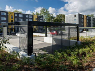 Carportanlage Rebhuhnweg Bochum - VBW Bauen und Wohnen, Hower Landschaftsarchitekten Hower Landschaftsarchitekten Garage/shed