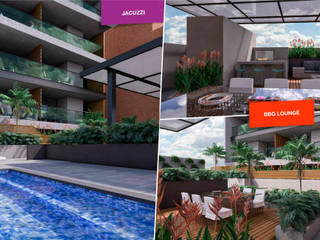 Tempo Urban Apartments, Construcciones y Urbanizaciones SAS Construcciones y Urbanizaciones SAS Moderne Pools