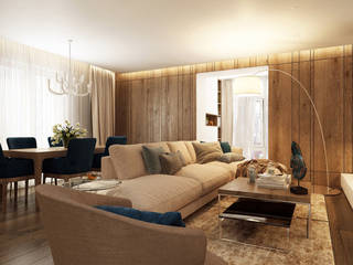 The harmony of present, Artichok Design Artichok Design Minimalist living room Beige