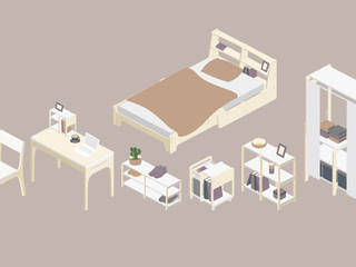 帶著走的家，走走家具, GOOZOO DESIGN LTD. GOOZOO DESIGN LTD. Modern style bedroom