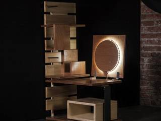 Comodino -Libreria ECLISSI, manufatt manufatt Modern Houses Engineered Wood Transparent