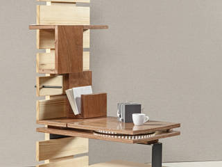 Comodino -Libreria ECLISSI, manufatt manufatt Modern Houses Engineered Wood Transparent