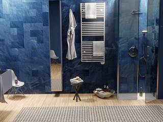 bagno con piano doccia a livello pavimento, Alessandro Chessa Alessandro Chessa Banheiros modernos