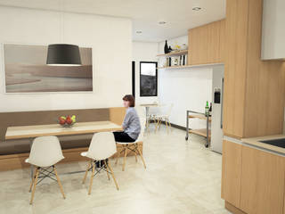 Interior Design Renovation of a Kitchen, DW Interiors DW Interiors Minimalistische Küchen Holz Weiß