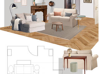 Wohnung in Landshut, Interior Design Solutions By Imma Galiana Interior Design Solutions By Imma Galiana Living room