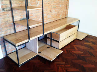 Mobile TV/Libreria CRESPI, manufatt manufatt Modern Living Room