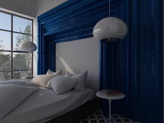 Un cabecero poco convencional., Interiorismo Conceptual estudio Interiorismo Conceptual estudio Modern style bedroom