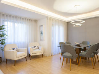 Apartamento c/ 2 quartos - Avenidas Novas, Lisboa, Traço Magenta - Design de Interiores Traço Magenta - Design de Interiores 모던스타일 다이닝 룸